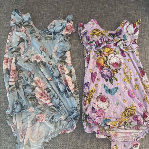 Floral Ruffle Baby Rompers - Picture 1 of 3